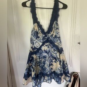 Blue lace urban outfitters dress
